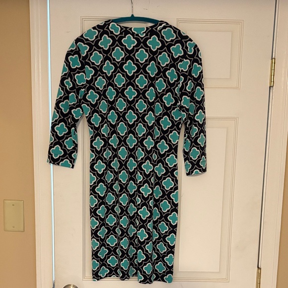 Banana Republic Teal and Black Patterned Dress - Picture 3 of 5